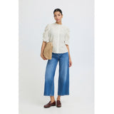 b.young B.YOUNG Damenhemd BYFFION Shirt WHITE BLUE BLUEBERRIES