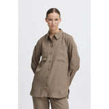 b.young B.YOUNG Damenhemd BYMMIDDE Shirt Walnut Melange