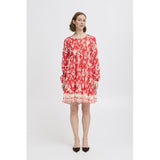 b.young B.YOUNG Damenkleid BYJASMINA Dress Flame Scarlett Eth Mix