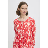 b.young B.YOUNG Damenkleid BYJASMINA Dress Flame Scarlett Eth Mix