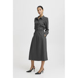 b.young B.YOUNG Damenrock BYMIDDE Skirt Dark Grey Mel. Pinstripe Mix