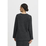 b.young B.YOUNG Damenstrick BYMARIANNE Restudsalg Dark grey melange
