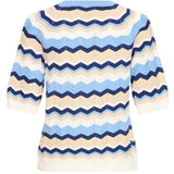 b.young B.YOUNG Damenstrick BYMMORLA Knit DELLA ROBBIA BLUE ZIG ZAG