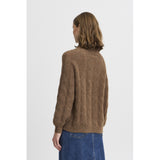 b.young B.YOUNG Damenstrick BYOTIKI Restudsalg Walnut