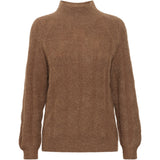 b.young B.YOUNG Damenstrick BYOTIKI Restudsalg Walnut