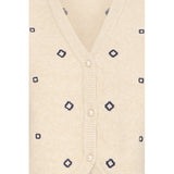 b.young B.YOUNG Damenweste BYNADIKA Vest OYSTER GRAY GEOMETRIC EMB