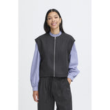 b.young B.Young Damen weste BYXDAYO Vest dark grey pinstripes