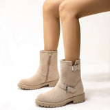 SHOES Carrie Damen bikserStiefel 9170 Restudsalg Beige