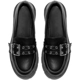 SHOES Cleo Damen Loafer 77-652 Shoes Black