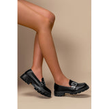 SHOES Cleo Damen Loafer 77-652 Shoes Black