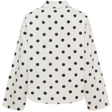 Black Colour Dame Jacke in BLACK COLOUR Jacket White Dot