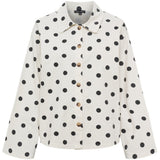 Black Colour Dame Jacke in BLACK COLOUR Jacket White Dot