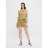 PIECES Damen-Sweatshorts „PCCHILLI SUMMER“ Shorts Khaki
