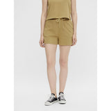PIECES Damen-Sweatshorts „PCCHILLI SUMMER“ Shorts Khaki