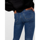 PIECES Damen Jeans PCHIGHFIVE Restudsalg Medium Blue