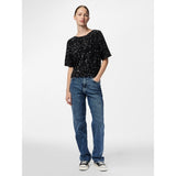 PIECES Damen Top PCKAM Restudsalg Black Black sequins
