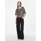 PIECES Damen Top PCKAM Restudsalg Morel Silver sequins
