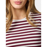 PIECES Damenoberteil aus recyceltem PCRUKA Blouse Tawny Port CLOUD DANCER
