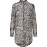 ICHI ICHI Damen Shirt IHCHIFFY Restudsalg Sandshell Black Leo