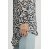 ICHI ICHI Damen Shirt IHCHIFFY Restudsalg Sandshell Black Leo