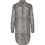ICHI ICHI Damen Shirt IHCHIFFY Restudsalg Sandshell Black Leo