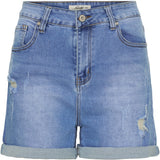 Jewelly Jewelly Damen Shorts JW716 Restudsalg Denim