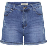Jewelly Jewelly Damen Shorts JW729 Restudsalg Denim
