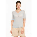 Liberté LIBERTÉ Damen T-Shirt MESH DOT T-shirt Light blue