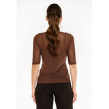 Liberté LIBERTÉ Damen T-Shirt MESH T-shirt Dark Brown