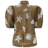 Liberté LIBERTÉ Damen bluse FLORA Blouse CARAMEL BEACH EMBROIDERY