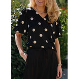 Liberté LIBERTÉ Damenbluse DOTTÍ Blouse BLACK CREME DOT