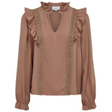Liberté LIBERTÉ Damenbluse LAURA Blouse Nougat Brown