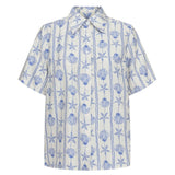 Liberté LIBERTÉ Damenbluse MIE Shirt CREME BLUE MUSSEL