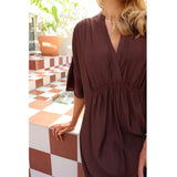 Liberté LIBERTÉ Damenkleid KARO Dress CHOCO BROWN