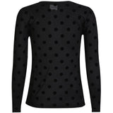 Liberté LIBERTÉ Damen bluse MESH Blouse BLACK BIG FLOCK DOT