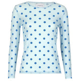 Liberté LIBERTÉ Damen bluse MESH Blouse LIGHTBLUE BLUE DOT