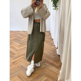 LULULIA LULULIA STUDIOS Damen Cargo Rock Lula Skirt Green