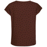 Liberté Liberté Damen t-shirt 9581 ALMA T-shirt BROWN BLACK HEART