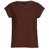 Liberté Liberté Damen t-shirt 9581 ALMA T-shirt BROWN BLACK HEART