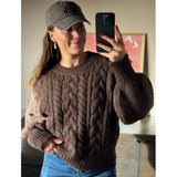 LULULIA Lululia Dame Strick LuThilde 8187 Knit DarkBrownZ9008