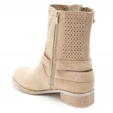 SHOES Malou Damen BikerStiefel 9636A Restudsalg Beige