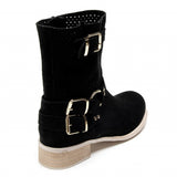 SHOES Malou Damen BikerStiefel 9636A Restudsalg Black