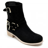 SHOES Malou Damen BikerStiefel 9636A Restudsalg Black