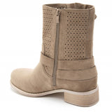 SHOES Malou Damen BikerStiefel 9636A Restudsalg Khaki