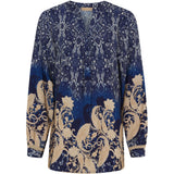 MARTA DU CHATEAU Marta Du Chateau Damen Bluse MdcAstrid 8128 Restudsalg BlueScuro3277