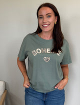 MARTA DU CHATEAU Marta Du Chateau Damen T-Shirt MdcLuana T-shirt Kaki