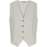 MARTA DU CHATEAU Marta Du Chateau Damen Weste MdcEdel Restudsalg Stripe Grey