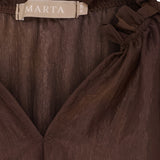 MARTA DU CHATEAU Marta du Chateau Damen Bluse MdcBelladonna 003 Restudsalg Marrone