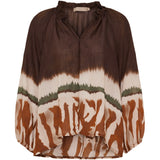 MARTA DU CHATEAU Marta du Chateau Damen Bluse MdcBelladonna 003 Restudsalg Marrone
