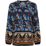 MARTA DU CHATEAU Marta du Chateau Damen Bluse MdcChristelle 6453 Restudsalg Bluescuro288tpu
